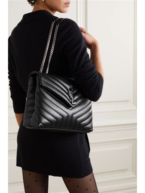 borsa ysl loulou media|SAINT LAURENT Loulou medium quilted leather shoulder bag.